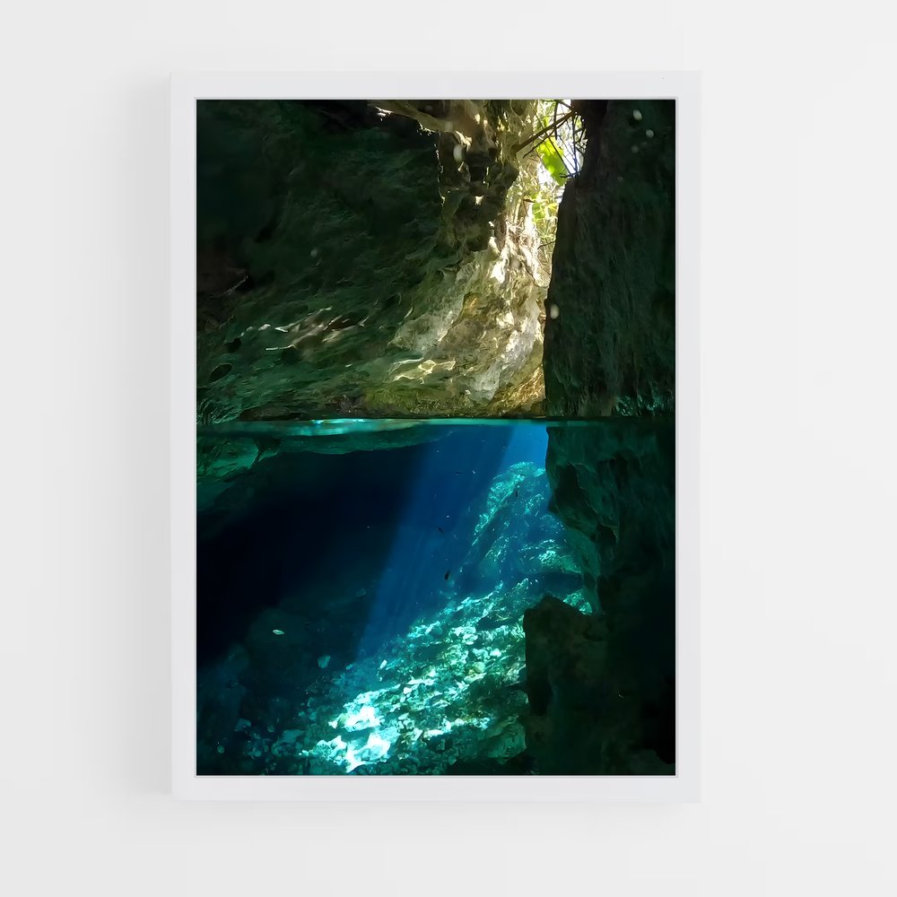 Poster Lumière des Cenotes – affiche Plongée sous-marine (vue 3)